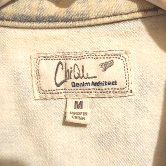 Stonewashed Denim Vest, ChiQle, Size M - Picture 5 of 13